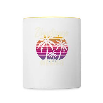 Zihuatanejo Mexico - Tasse zweifarbig - Weiß/Gelb - Vorne