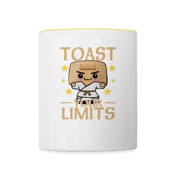 Toast Your Limits - Toast - Tasse zweifarbig - Weiß/Gelb - Vorne