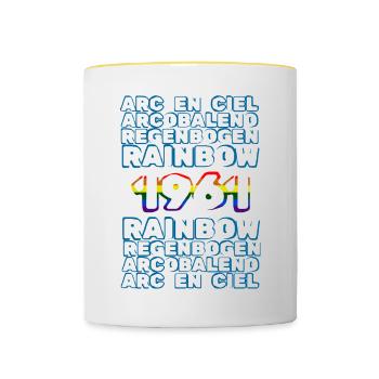 Year 1961 - Contrasting Mug - white/yellow - Front