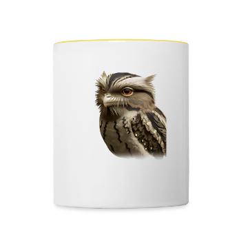Potoo - the night hunter - Contrasting Mug - white/yellow - Front