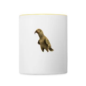 Rette den Kakapo - Tasse zweifarbig - Weiß/Gelb - Vorne