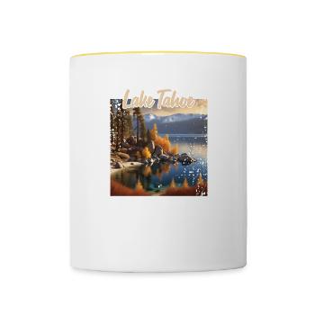 Lake Tahoe - Tasse zweifarbig - Weiß/Gelb - Vorne