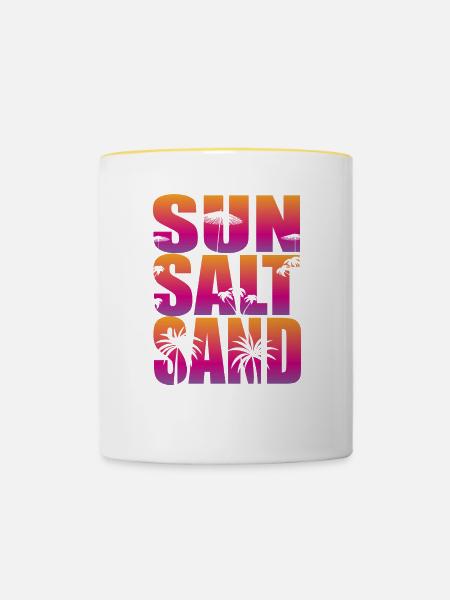 Sun Salt Sand - Tasse zweifarbig - Weiß/Gelb