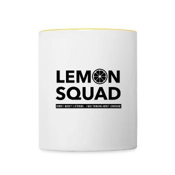 Lemon Squad Lemon Juice Summer Fruit - Contrasting Mug - white/yellow - Front