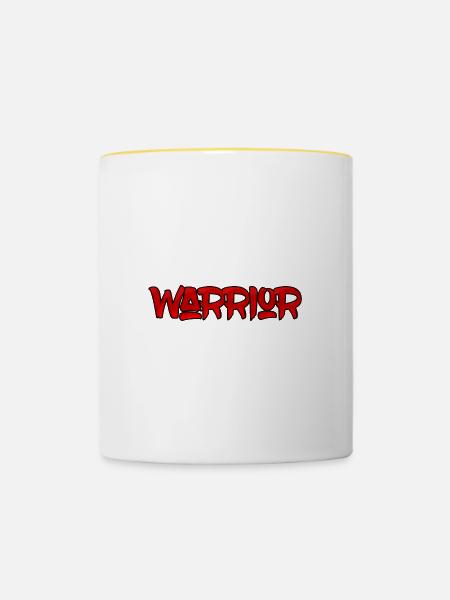 Warrior J - Tasse zweifarbig - Weiß/Gelb
