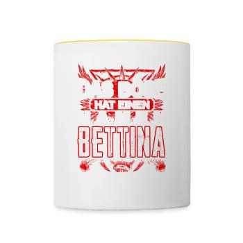 BETTINA - Böse - Tasse zweifarbig - Weiß/Gelb - Vorne
