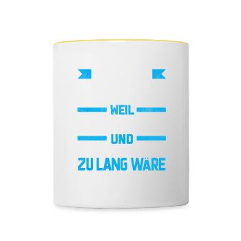 ANDREAS - Gottgleich - Tasse zweifarbig - Weiß/Gelb - Vorne