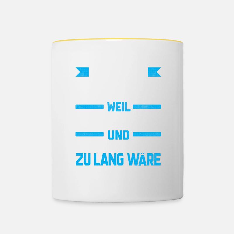 ANDREAS - Gottgleich - Tasse zweifarbig - Weiß/Gelb