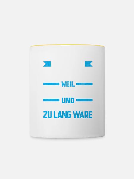 DANIEL - Gottgleich - Tasse zweifarbig - Weiß/Gelb