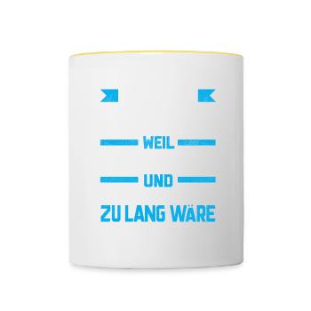 JAN - Gottgleich - Tasse zweifarbig - Weiß/Gelb - Vorne