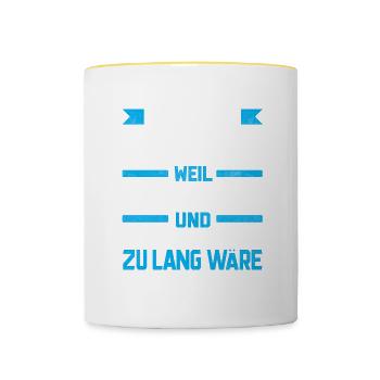 MAIK - Gottgleich - Tasse zweifarbig - Weiß/Gelb - Vorne