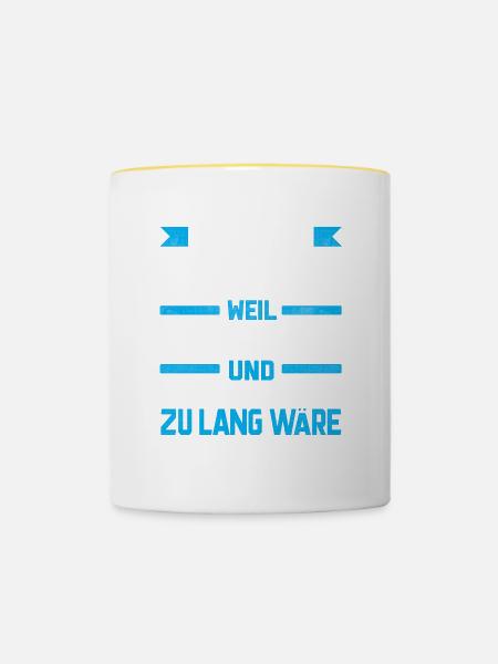 PAUL - Gottgleich Geschenk - Tasse zweifarbig - Weiß/Gelb