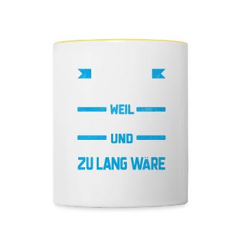 THORSTEN - Gottgleich - Tasse zweifarbig - Weiß/Gelb - Vorne