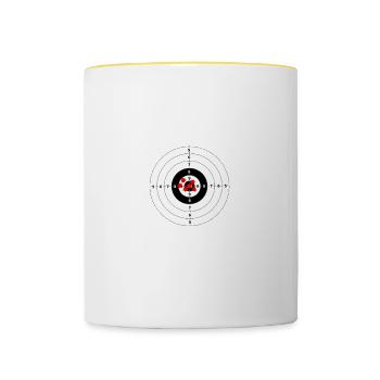 Shooting Sport Crosshair Shirt Gift Shooting Range - Contrasting Mug - white/yellow - Front