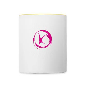 Funny This is My Cartwheel shirt - Mug contrasté - blanc/jaune - Devant