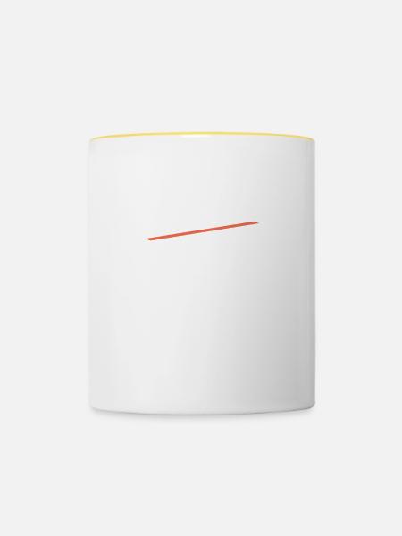 PhD Funny Design de cadeau de survivant pour Post Grad - Mug contrasté - blanc/jaune
