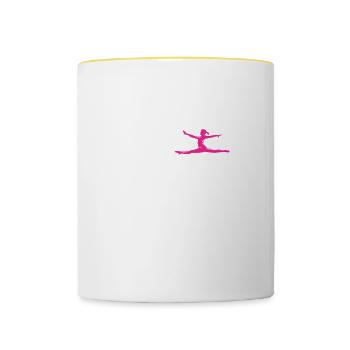Fun Gymnastics Gymnastics Coach miracle worker - Contrasting Mug - white/yellow - Front