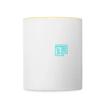 Lustiges technisches Mumbo Jumbo-Programmierergeschenk - Tasse zweifarbig - Weiß/Gelb - Vorne