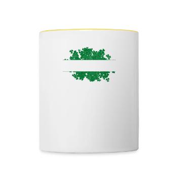 Fun Irish Gaelic Games Manager Banisteoir 2 Gift - Contrasting Mug - white/yellow - Front