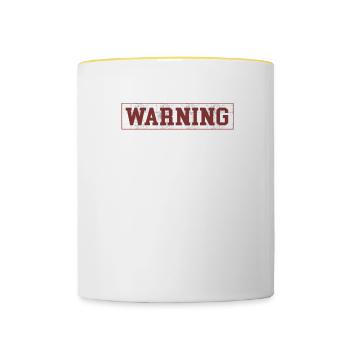 Top Fun promu à la conception de cadeaux d'anniversaire pour adolescents - Mug contrasté - blanc/jaune - Devant