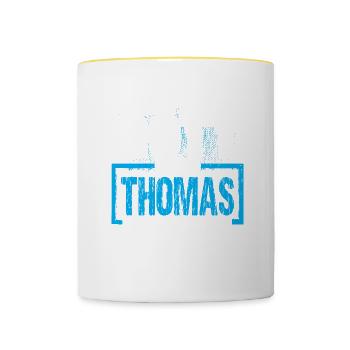 THOMAS - ok - Tasse zweifarbig - Weiß/Gelb - Vorne