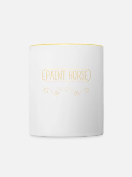 PAINT-HORSE - sabber - Tasse zweifarbig - Weiß/Gelb