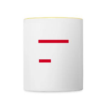 Computer - Tasse zweifarbig - Weiß/Gelb - Vorne