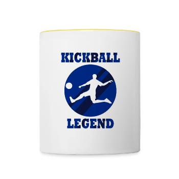 Balle d'entraînement Hobby Kickball Sports - Mug contrasté - blanc/jaune - Devant