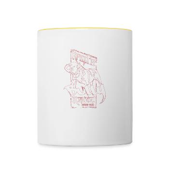First Kennel Logo-American Bully XL & Pocket - Contrasting Mug - white/yellow - Front