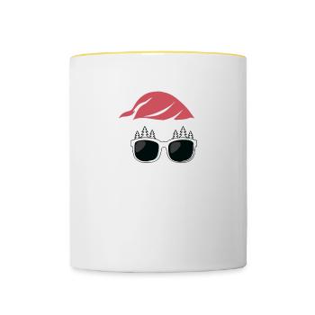 Super Cool Santa Claus - Contrasting Mug - white/yellow - Front