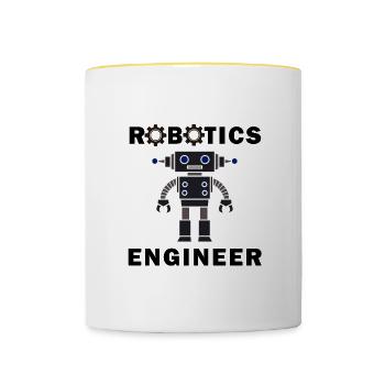 Hobby Robotik Ingenieurwesen - Tasse zweifarbig - Weiß/Gelb - Vorne