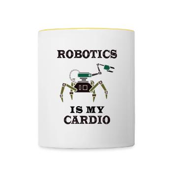 Mechaniker Ingenieur Robotik Elektriker - Tasse zweifarbig - Weiß/Gelb - Vorne