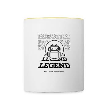 Robotic Legend Cute Lizards Ironisches Sprichwort - Tasse zweifarbig - Weiß/Gelb - Vorne