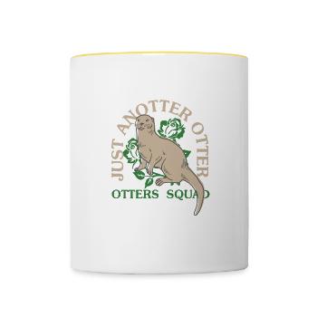 Anotter Otter Forest Animal Wildlife Nature Otter - Contrasting Mug - white/yellow - Front