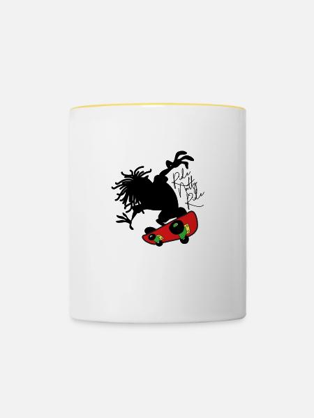 Ride Natty Ride - Tasse zweifarbig - Weiß/Gelb
