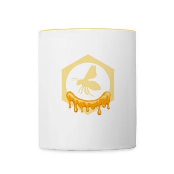 Honey and Bees Wilderness Nature Wildlife - Contrasting Mug - white/yellow - Front