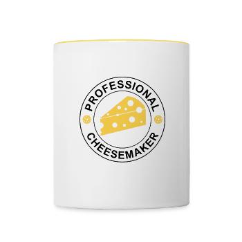 Cheese Dairy Professional Cheesemaker - Contrasting Mug - white/yellow - Front