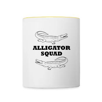 Faune, animal, nature, alligator, crocodiles - Mug contrasté - blanc/jaune - Devant