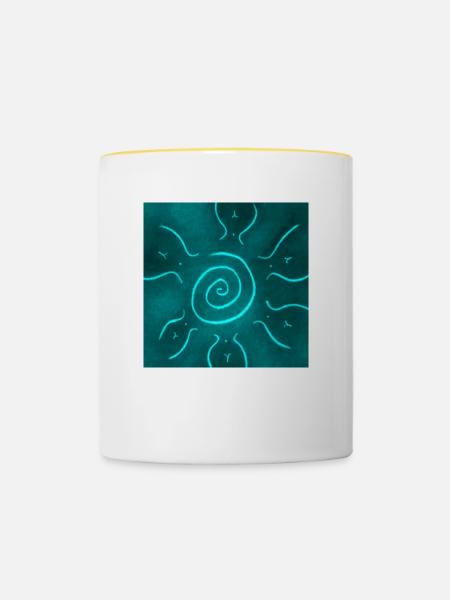 HIMMELBLAUE SONNE - Tasse zweifarbig - Weiß/Gelb