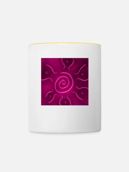 ROSA SONNE - Tasse zweifarbig - Weiß/Gelb
