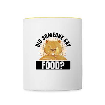 Cute Wildlife Rodent Animal Wombat Australia - Contrasting Mug - white/yellow - Front