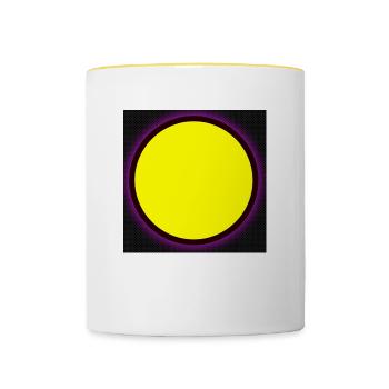Punkt [Gelb] - Tasse zweifarbig - Weiß/Gelb - Vorne
