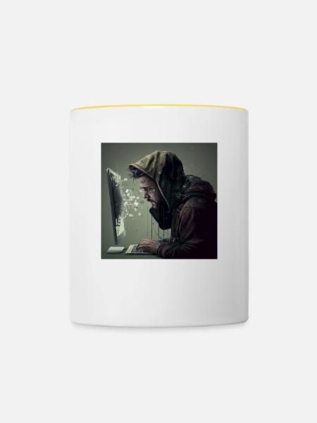 Programmierer - Tasse zweifarbig - Weiß/Gelb