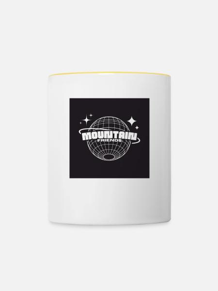 Mountain Friend - Tasse zweifarbig - Weiß/Gelb