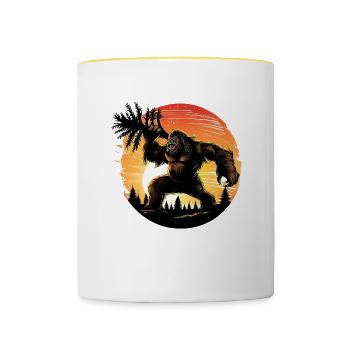 Angry Bigfoot - Contrasting Mug - white/yellow - Front