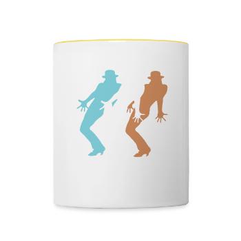 Jazz Hands Jazz Dance Choreographer - Contrasting Mug - white/yellow - Front