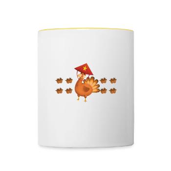I'm the Chinese Turkey - Tasse zweifarbig - Weiß/Gelb - Vorne