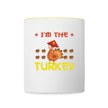 I'm the Chinese Turkey - Tasse zweifarbig - Weiß/Gelb - Vorne