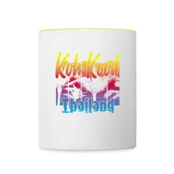 Koh Kood Thaïlande - Mug contrasté - blanc/jaune - Devant