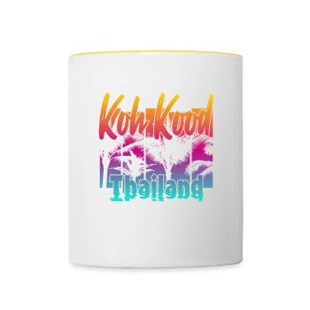 Koh Kood Thaïlande - Mug contrasté - blanc/jaune - Devant